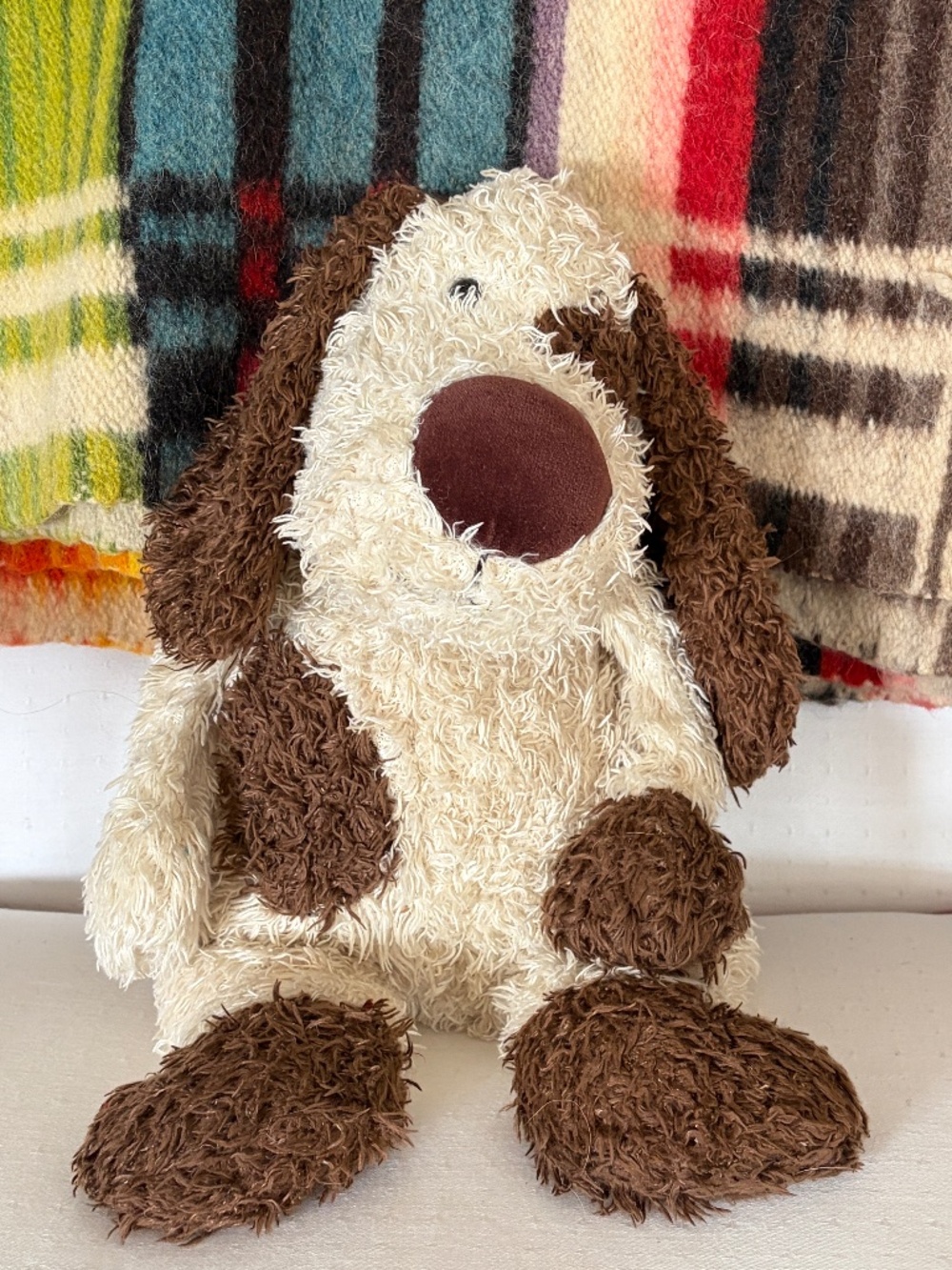 Jellycat Retired Bunglie Medium Malcolm Mutt Puppy Dog Cream Brown Plush Toy 15"